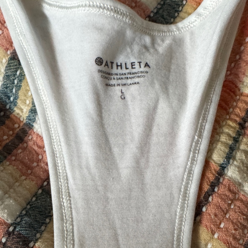 Athleta White Racerback Performance Tank - Picture 3 of 6